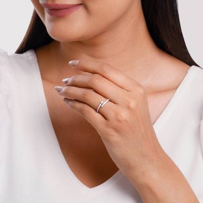 Rose Gold Shooting Star Lab Grown Diamond Ring