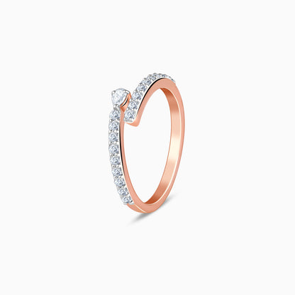 Rose Gold Shooting Star Lab Grown Diamond Ring