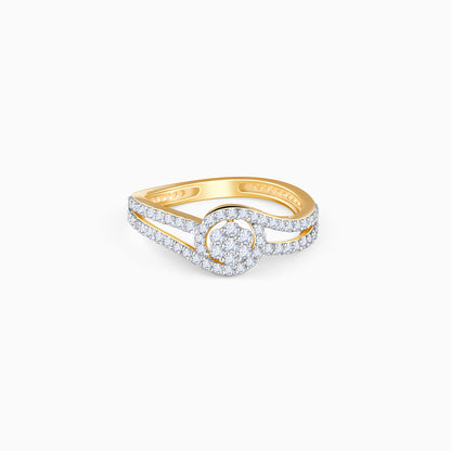 Gold Nigella Cluster Lab Grown Diamond Ring