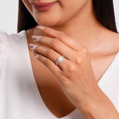 Gold Nigella Cluster Lab Grown Diamond Ring