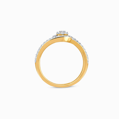 Gold Nigella Cluster Lab Grown Diamond Ring