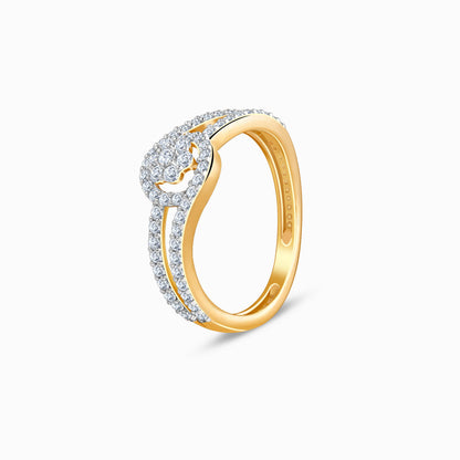 Gold Nigella Cluster Lab Grown Diamond Ring