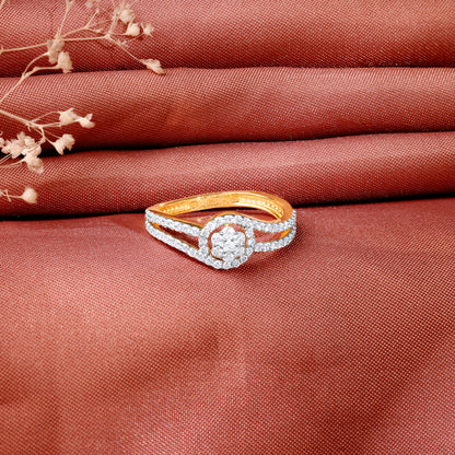 Gold Nigella Cluster Lab Grown Diamond Ring