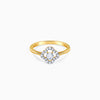 Gold Gilded Quatrefoil Lab Grown Diamond Ring