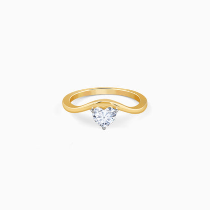 Gold Eternal Flame Solitaire Lab Grown Diamond Ring