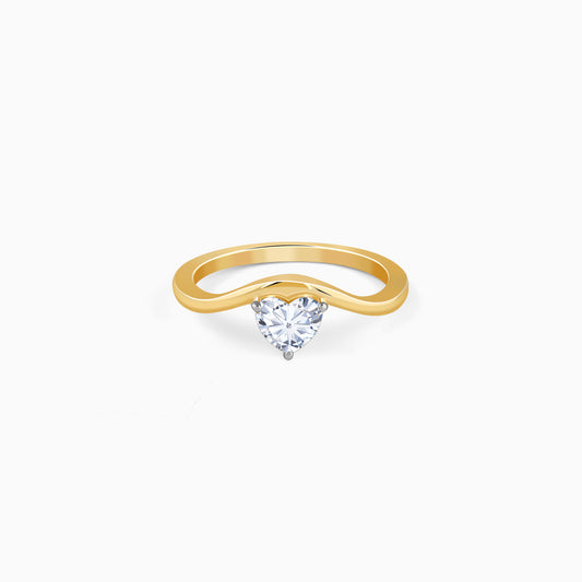 Gold Eternal Flame Solitaire Lab Grown Diamond Ring