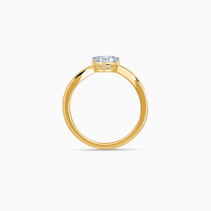 Gold Eternal Flame Solitaire Lab Grown Diamond Ring
