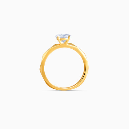 Anushka Sharma Gold Vow Solitaire Lab Grown Diamond Ring
