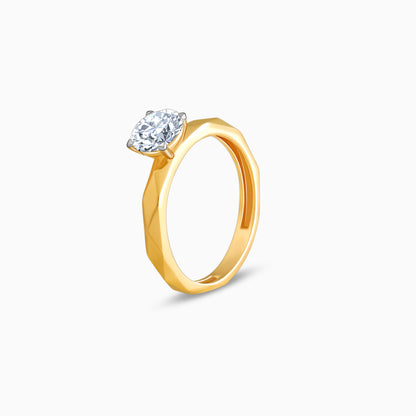 Anushka Sharma Gold Vow Solitaire Lab Grown Diamond Ring