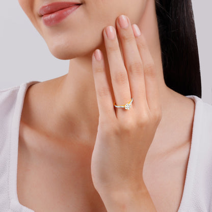 Gold Blossom Radiance Diamond Ring