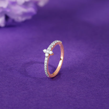 Rose Gold Axis Glow Lab Grown Diamond Ring