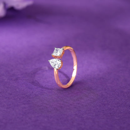 Rose Gold Toi Moi Solitaire Lab Grown Diamond Ring