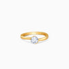 Gold Hug Solitaire Lab Grown Diamond Ring