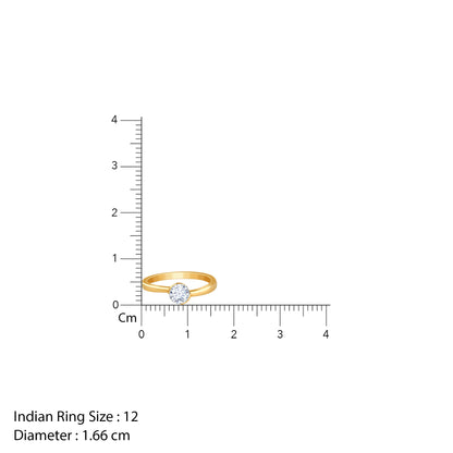 Gold Hug Solitaire Lab Grown Diamond Ring