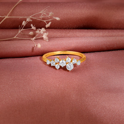 Gold Whispering Dew Lab Grown Diamond Ring