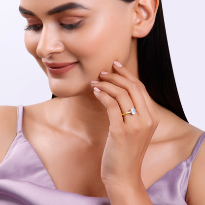 Gold Oval Cut Solitaire Lab Grown Diamond Ring