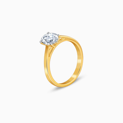 Gold Oval Cut Solitaire Lab Grown Diamond Ring