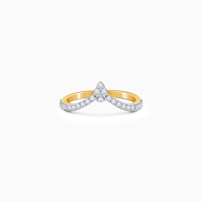 Gold Scallop Shine Lab Grown Diamond Ring