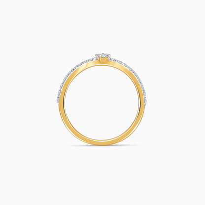 Gold Scallop Shine Lab Grown Diamond Ring