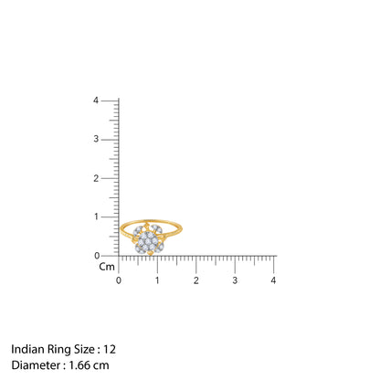 Gold Chakra Lab Grown Diamond Ring