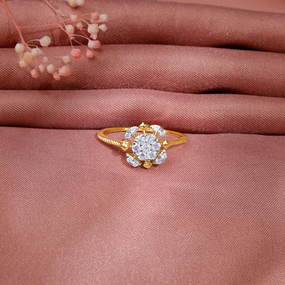 Gold Chakra Lab Grown Diamond Ring