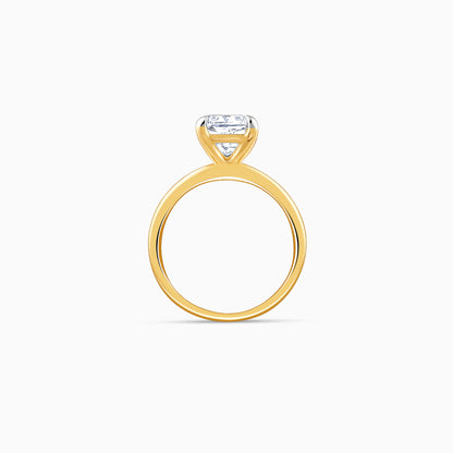 Gold Princess-cut Solitaire Lab Grown Diamond Ring