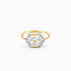 Gold Hexagonaria Lab Grown Diamond Ring