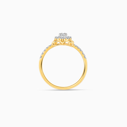 Gold Artistic Flora Lab Grown Diamond Ring