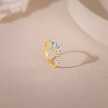 Gold Artistic Flora Lab Grown Diamond Ring