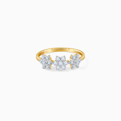 Gold Trifleur Lab Grown Diamond Ring
