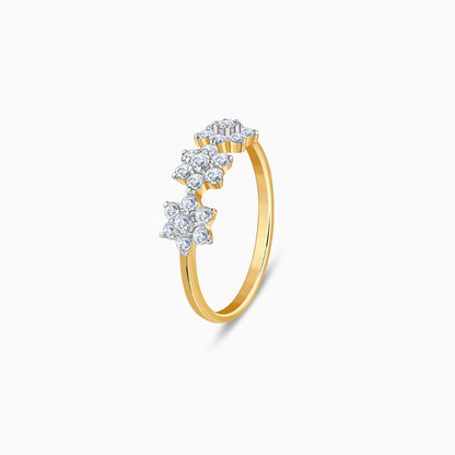 Gold Trifleur Lab Grown Diamond Ring