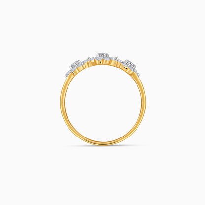 Gold Trifleur Lab Grown Diamond Ring