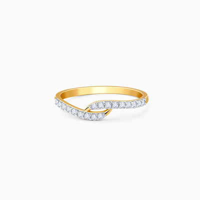 Gold Elira Wave Lab Grown Diamond Ring