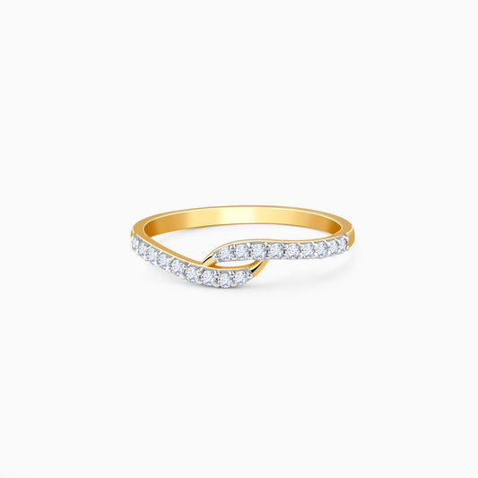 Gold Elira Wave Lab Grown Diamond Ring