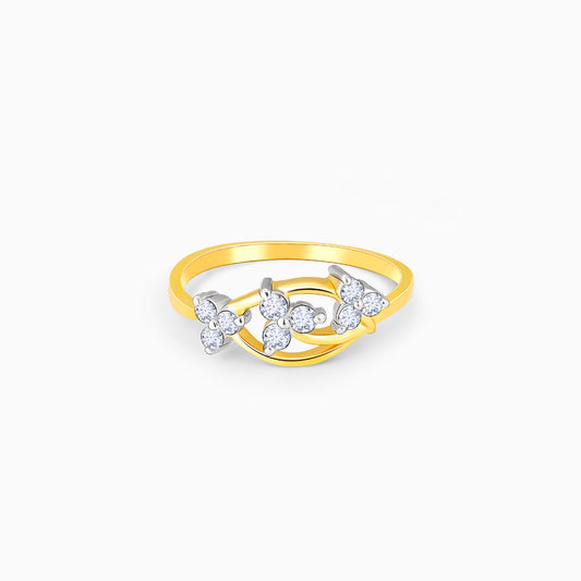 Gold Sparkling Serenity Diamond Ring
