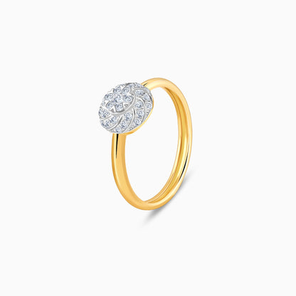 Gold Posy Cluster Lab Grown Diamond Ring