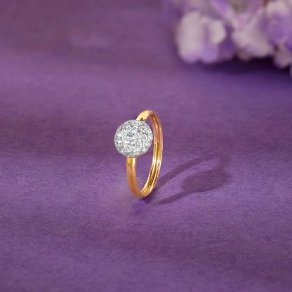 Gold Posy Cluster Lab Grown Diamond Ring