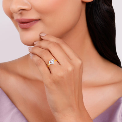 Gold Dil Lab Grown Diamond Ring