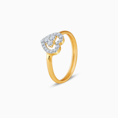 Gold Dil Lab Grown Diamond Ring