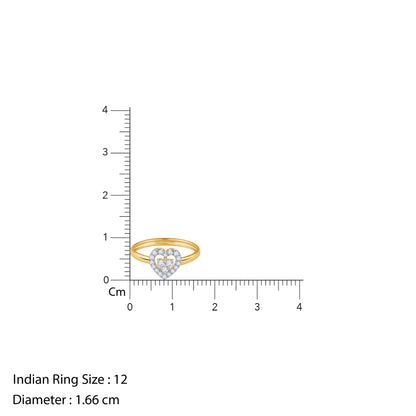 Gold Dil Lab Grown Diamond Ring