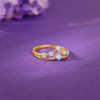 Gold Solara Lab Grown Diamond Ring