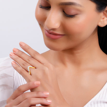 Gold Regalia Lab Grown Diamond Vanki Ring