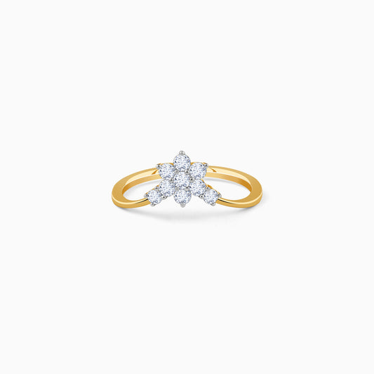 Gold Pieris Lab Grown Diamond Ring