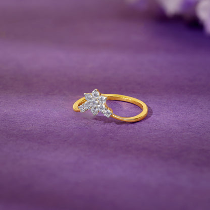 Gold Pieris Lab Grown Diamond Ring