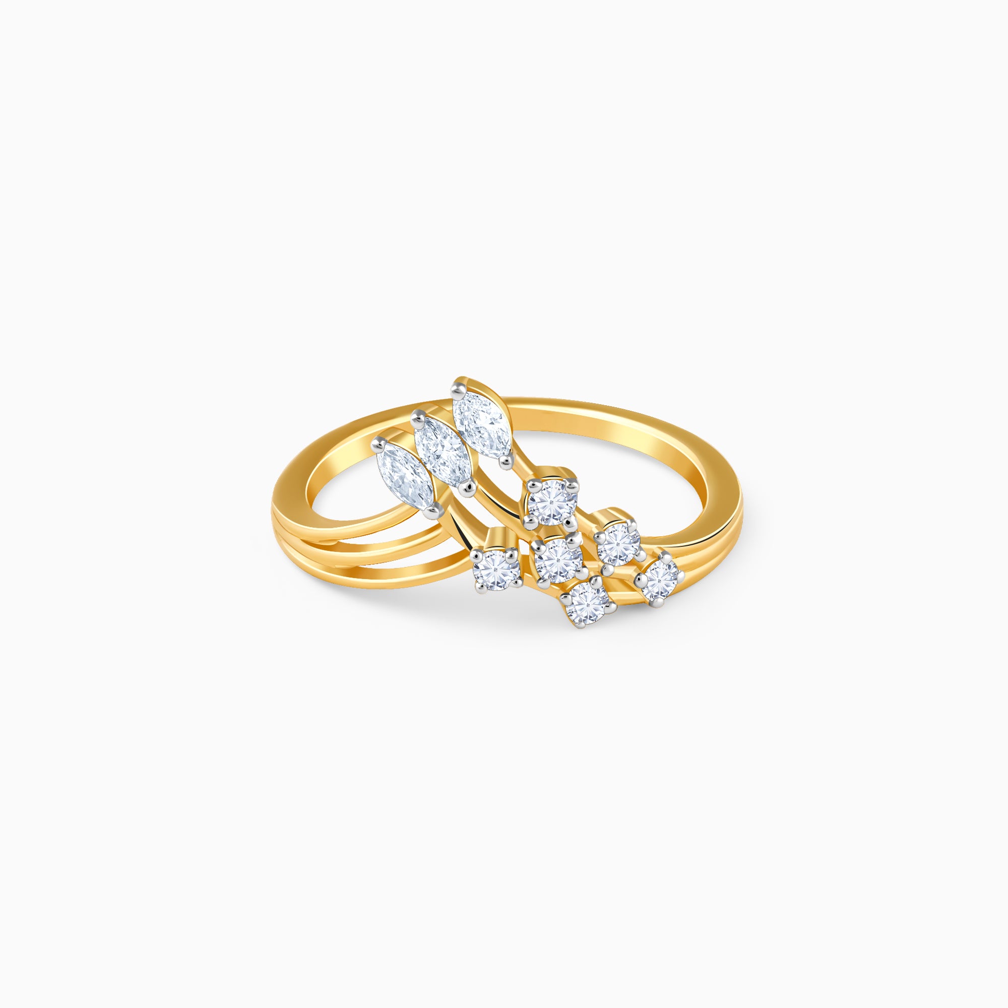 Gold Aveline Lab Grown Diamond Ring | GIVA – Heer by GIVA