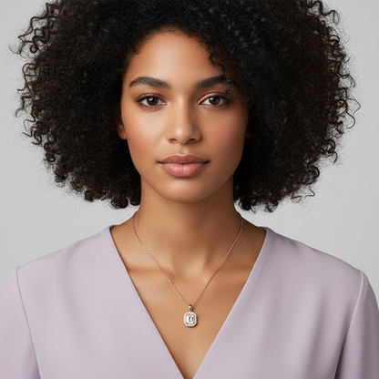 Rose Gold Mystique Romance Pendant With Link Chain