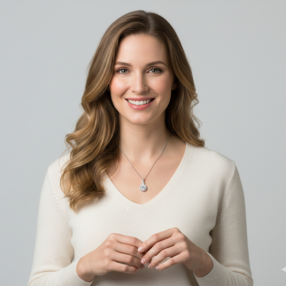 Silver Drizzle Drop Pendant with Box Chain