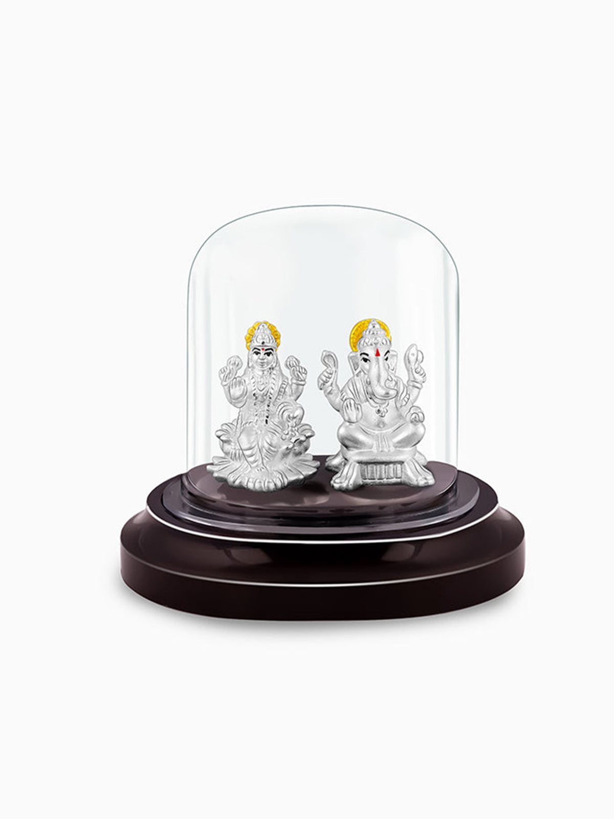 Silver Ganesh Lakshmi Idol