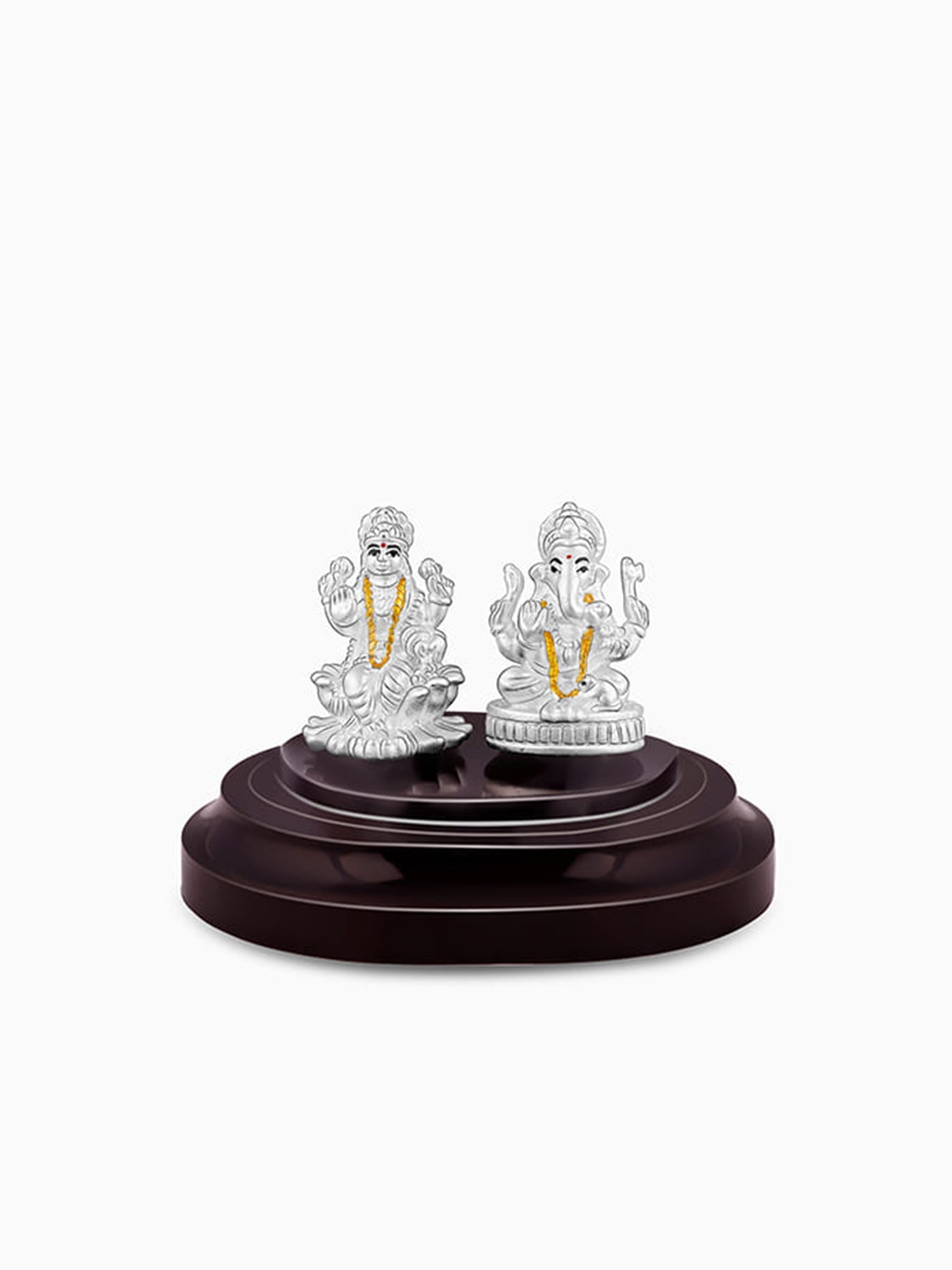 Silver Lakshmi and Ganesha Idol