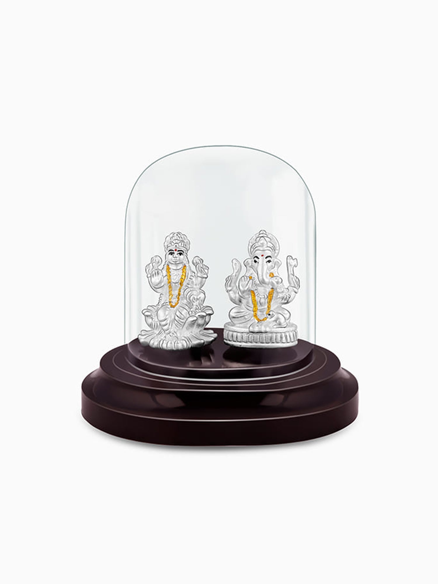 Silver Lakshmi and Ganesha Idol